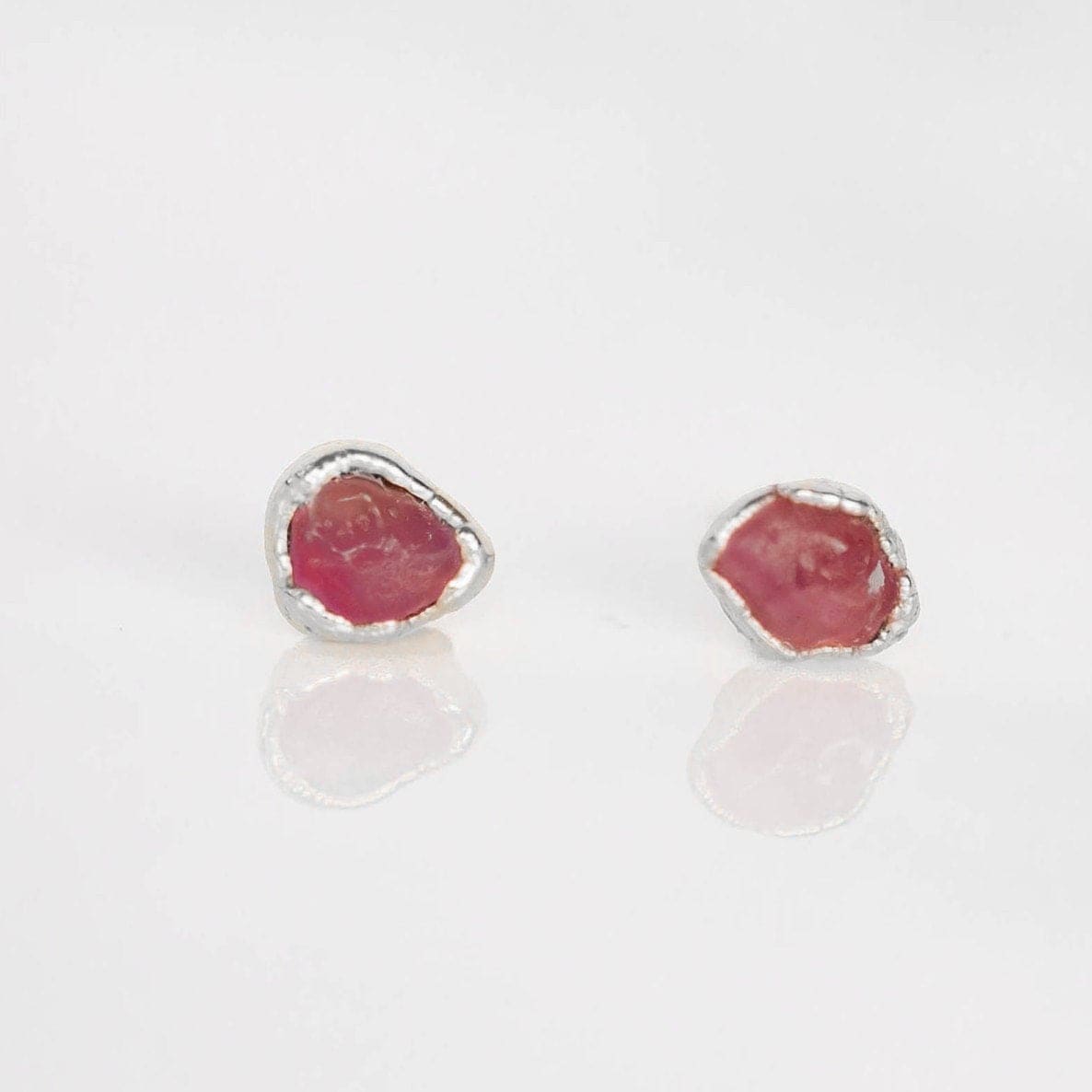 Ruby or Sapphire J Hoop Earrings with Diamonds – Milestones by Ashleigh  Bergman