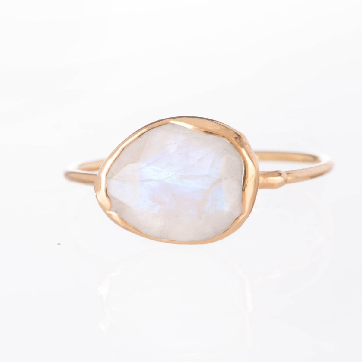 genuine rainbow moonstone ring