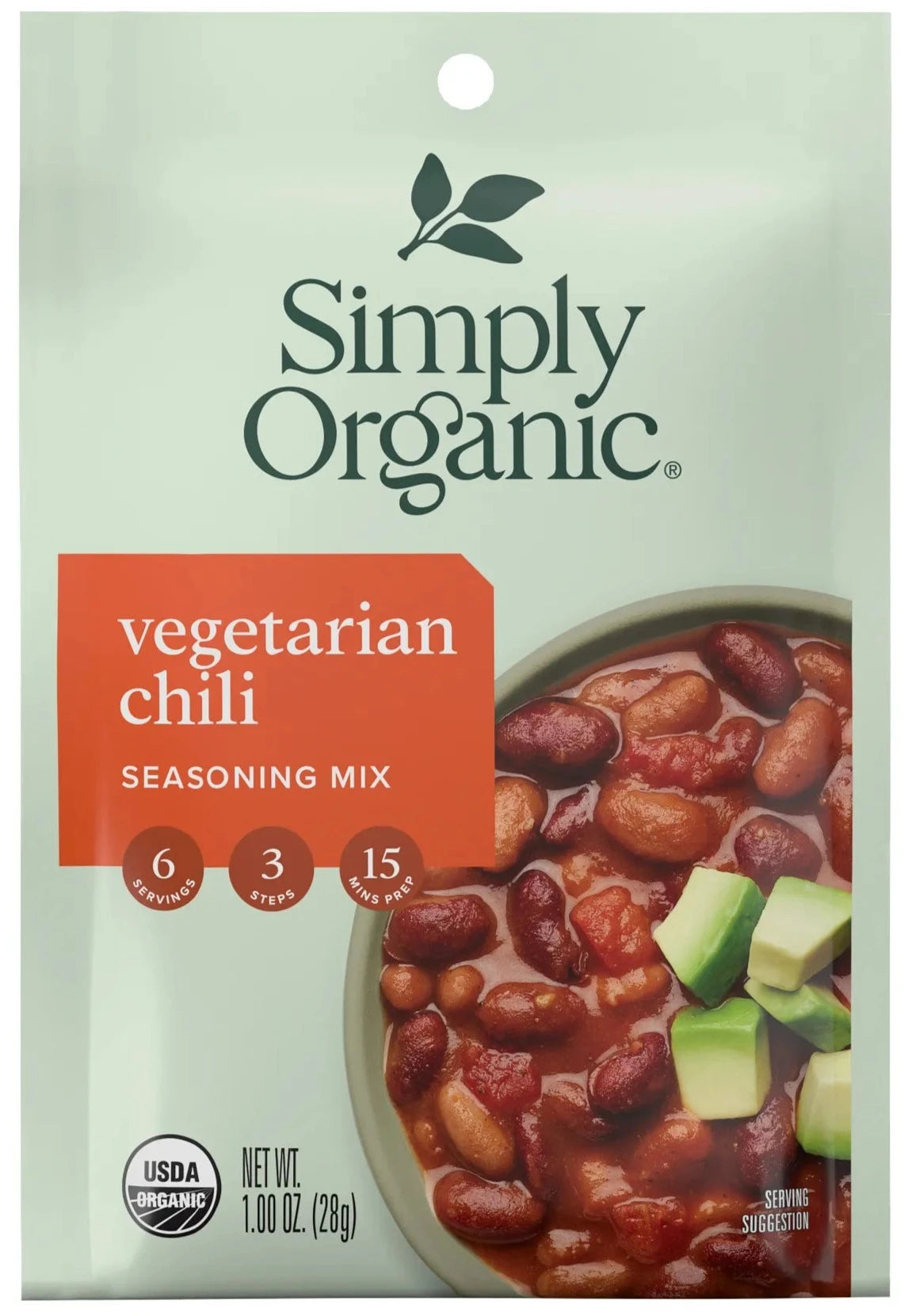 Simply Organic Seasoning Packets Vegetarian Chili 1oz