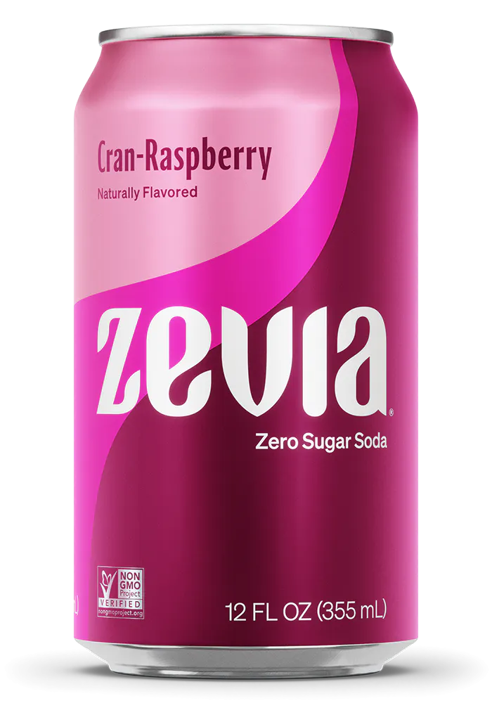 Zevia Zero Sugar Cran-Raspberry Soda with Deposit 12oz