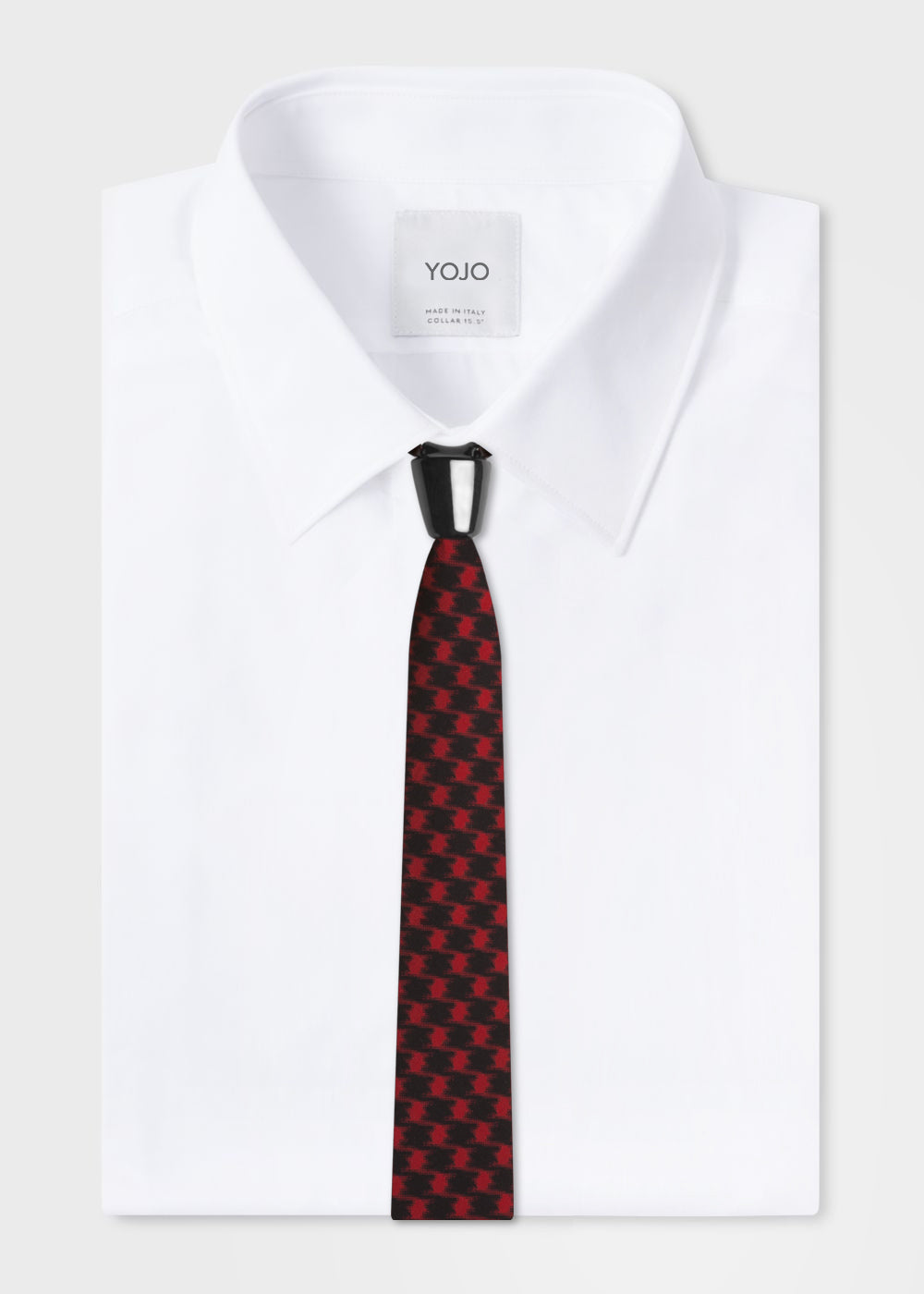 red silk tie