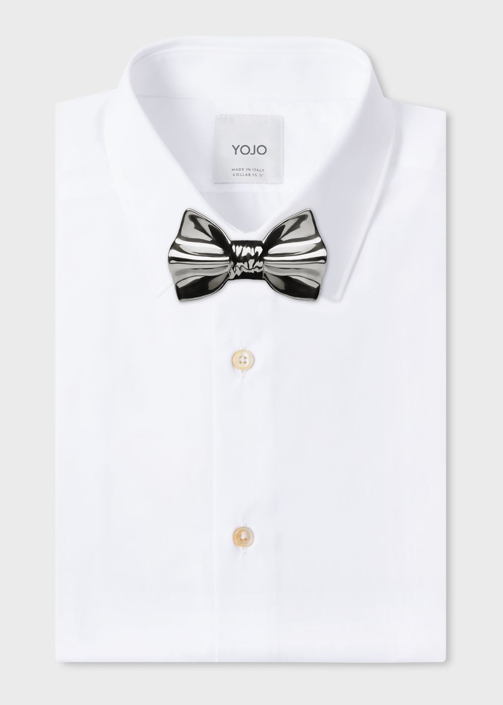 Ceramic Bow Tie Platinum Yojo Designer Mens Accessories