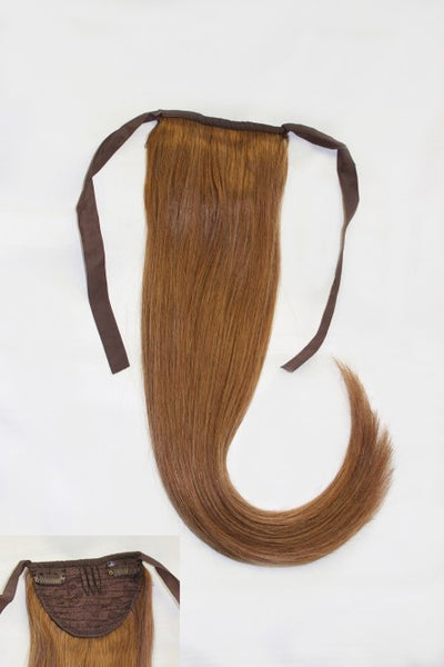 Ash Brown 100% Human Hair Ponytail Extension