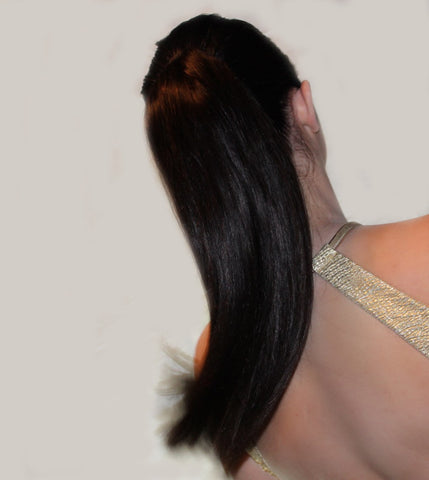 Back View Clip & Tie Ponytail Extension by Queen C Hair