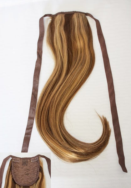 100% Human Hair Chocolate Caramel Ponytail Extension