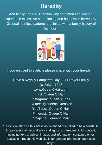 Reasons for Hair Loss Article by Queen C Hair