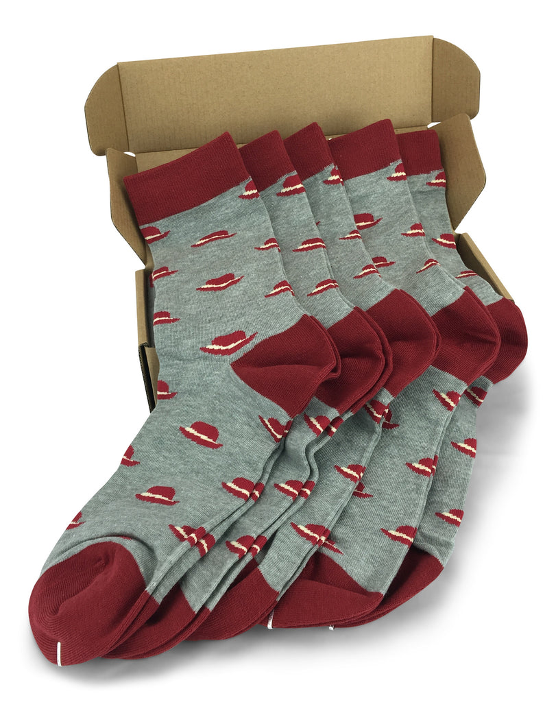 5 Pair Men Matching Fashion Dress Socks Gift Box-Groomsmen Weddings Pa