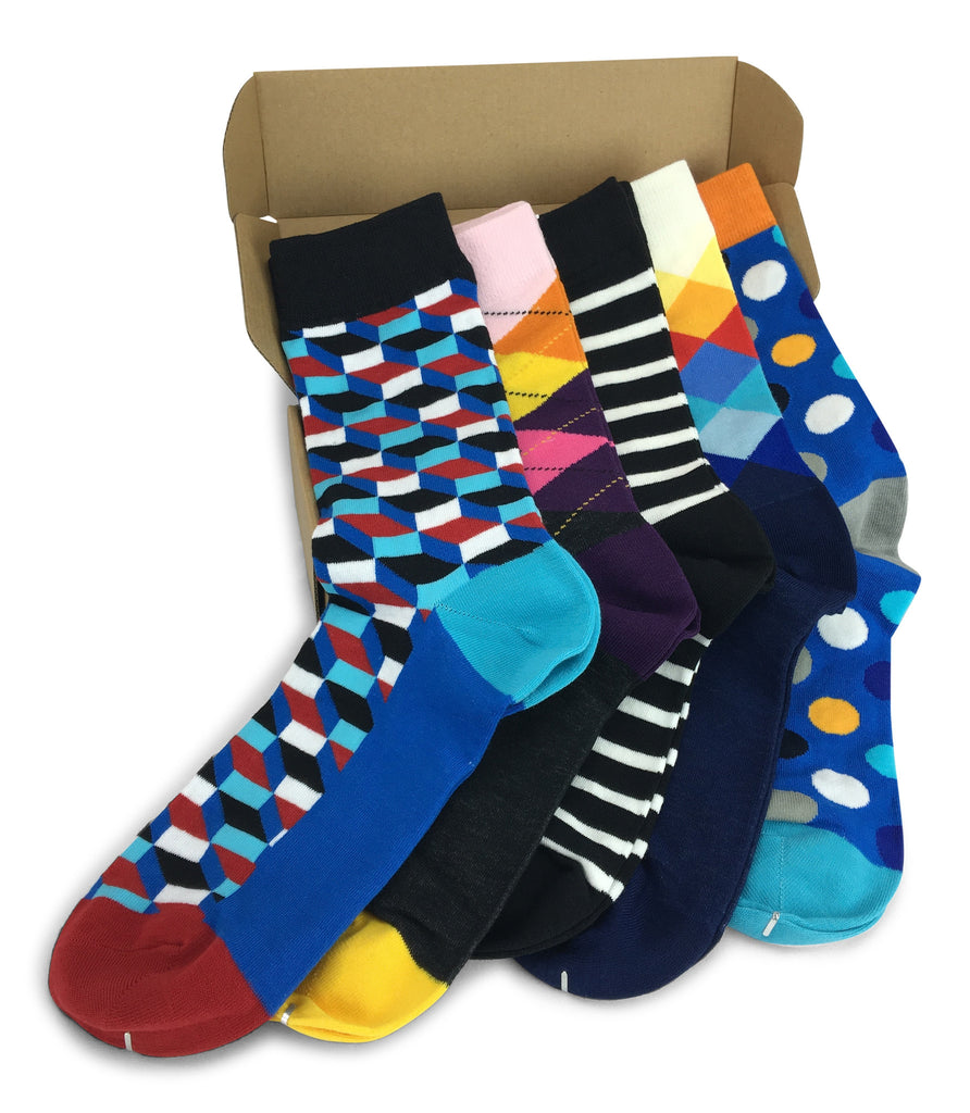 5 Pairs Men's Power Socks - Activity Charge | Modern Motif Sock Company