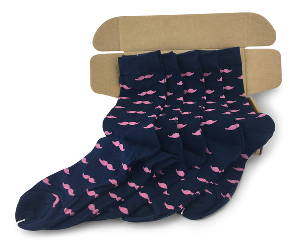 5 Pair Men Matching Fashion Dress Socks Gift Box-Groomsmen Weddings Pa