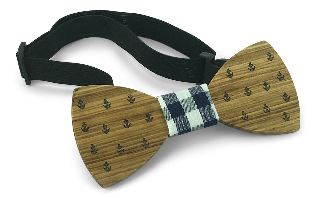 Premium Wooden Creative Handmade Bowtie with Matching Cotton Mens Blen