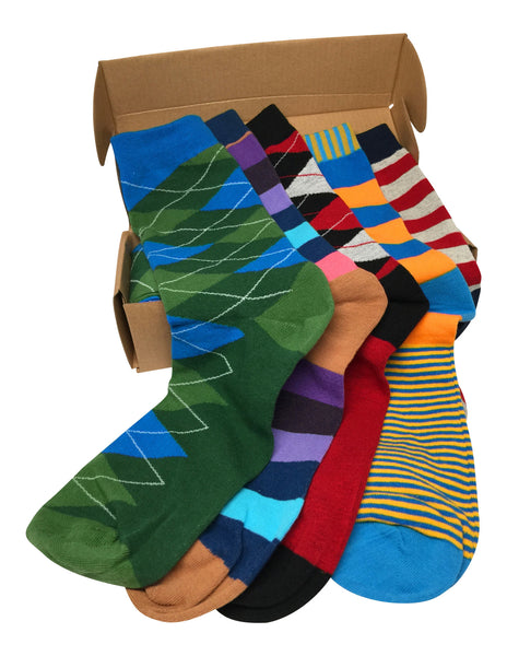 5 Pairs Men's Power Socks - Jefe Collection | Modern Motif Sock Company