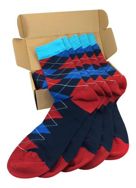 5 Pair Men Matching Fashion Dress Socks Gift Box-Groomsmen Weddings Pa