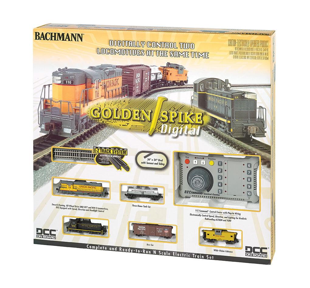 bachmann n scale golden spike train set