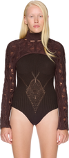 Isa Boulder Fudgy Long Sleeve Bolero Sweater Top