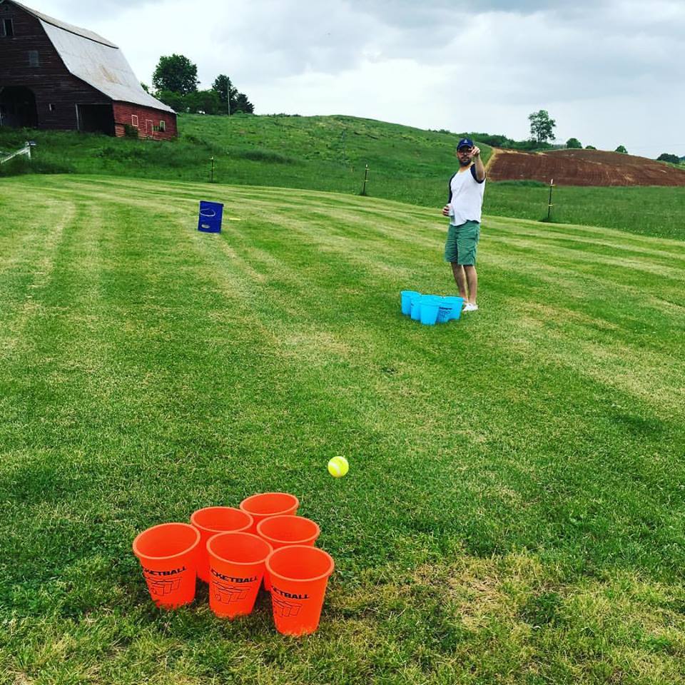 Full Size Beer Pong in the Yard