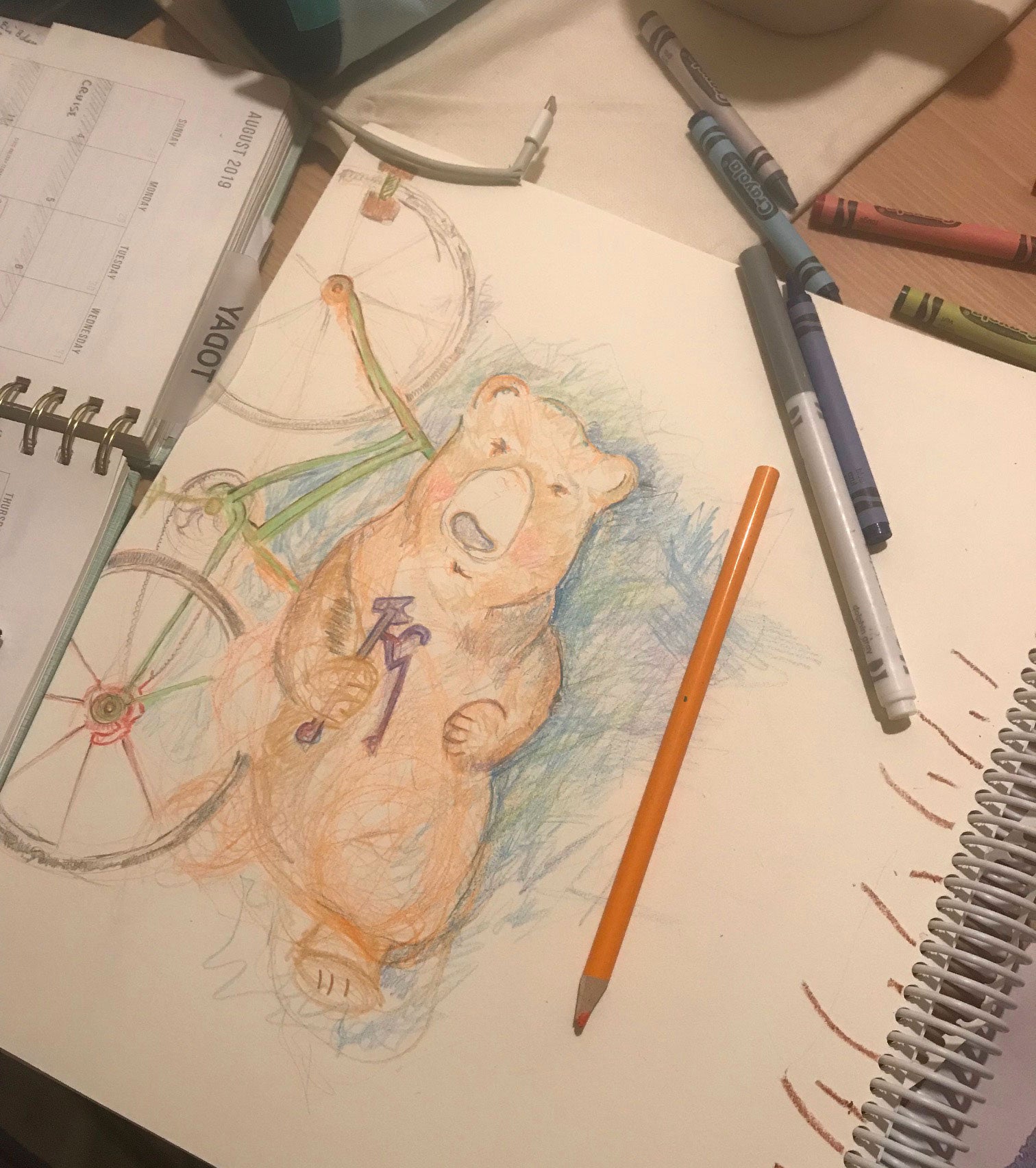 lochlans magic bear, bear drawing, kids book idea