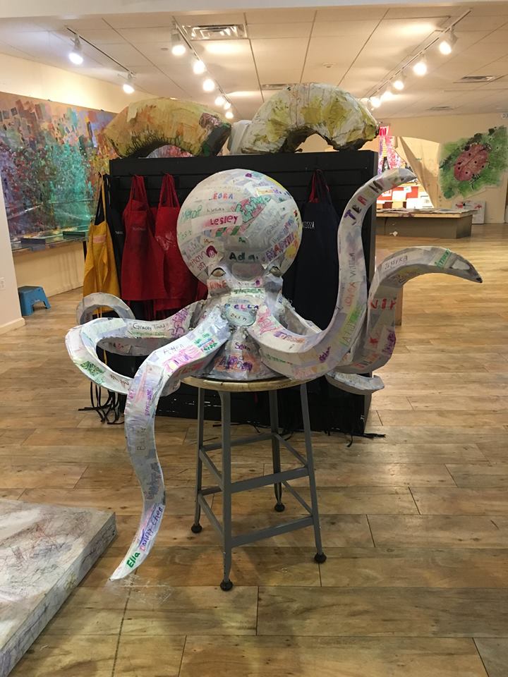 papier mache octopus