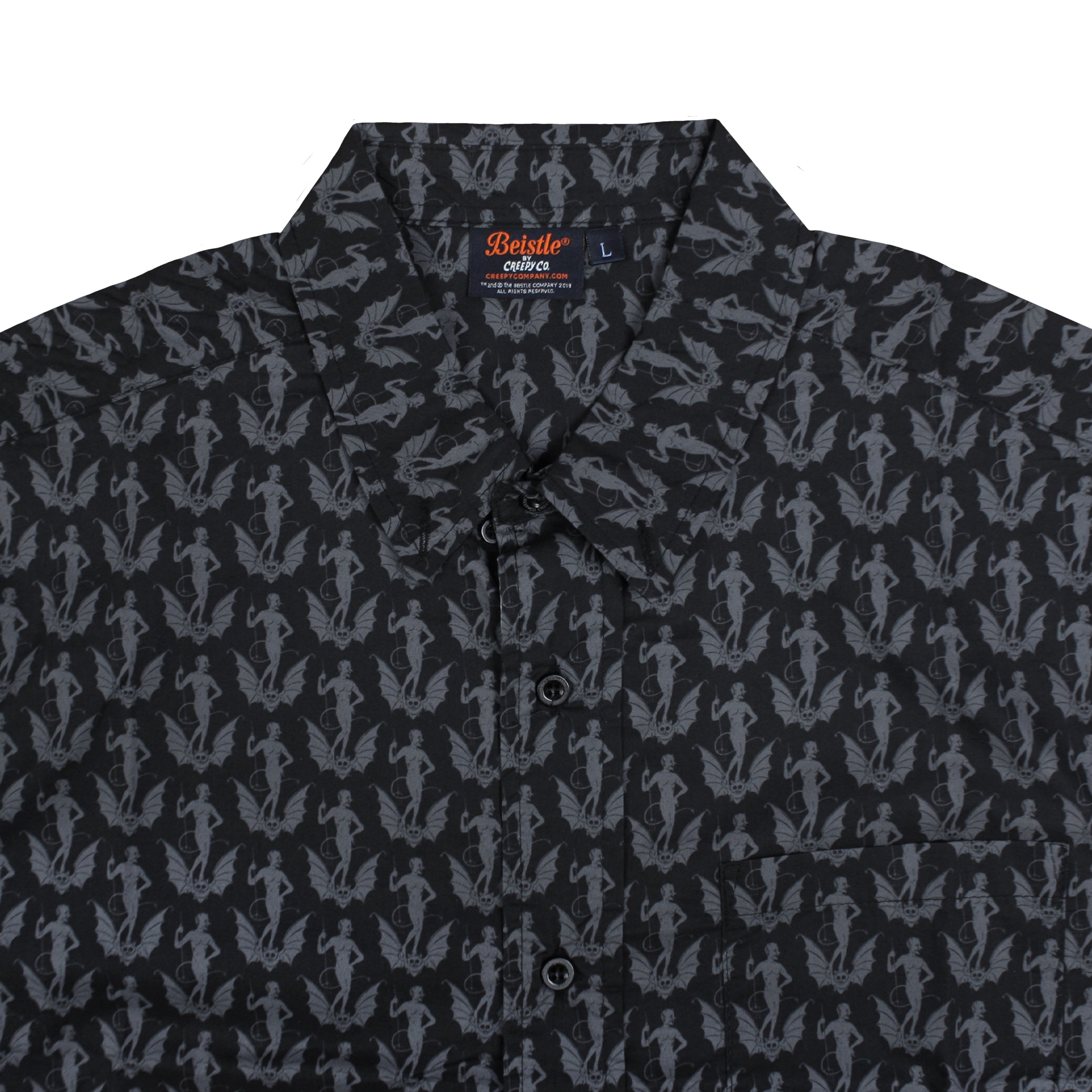 Beistle® Devil Bat Button-Up Shirt — Creepy Co.