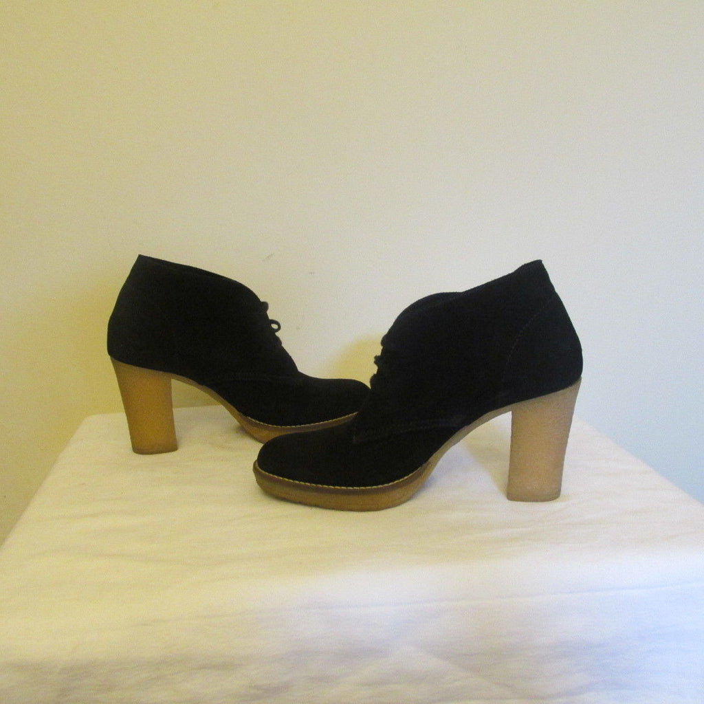 j crew black suede booties