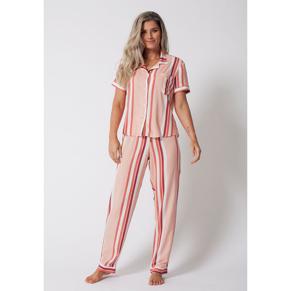 Classic Long Pajama Set | Candy Stripe