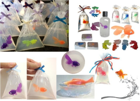 Colourful, fun, Fish in a bag Soaps