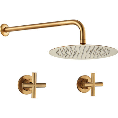 Grifo de bidet empotrado ORANI redondo dorado cepillado