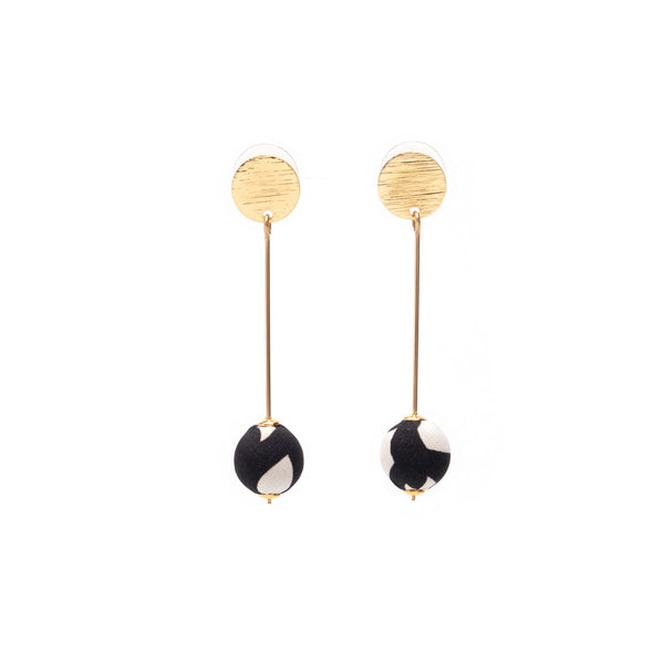 Monochrome Pin Ball Earrings