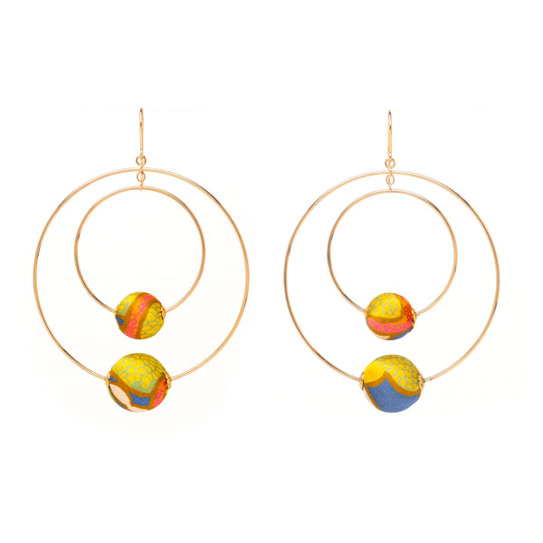 Liberty Silk Double Hoop Earrings