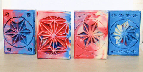 4th of July Carved Soap