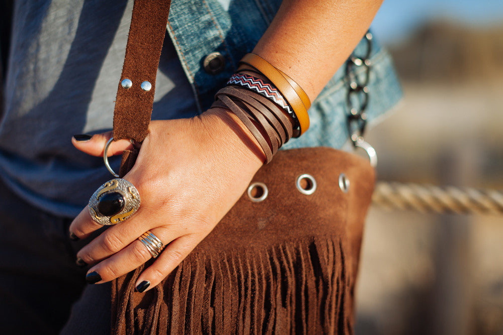 Leather Wrap Bracelet for Men Women Boho Bracelet Unisex 