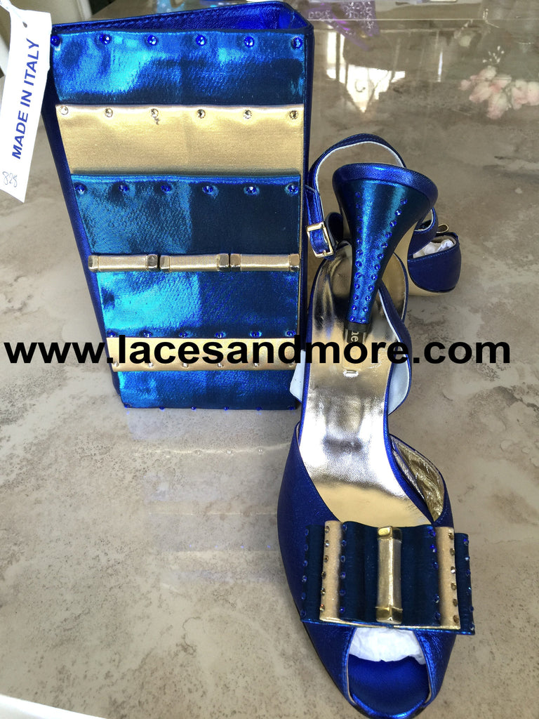 royal blue bags and shoes