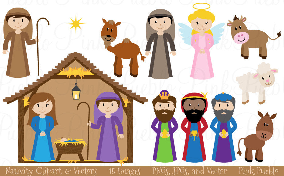 childrens nativity clipart