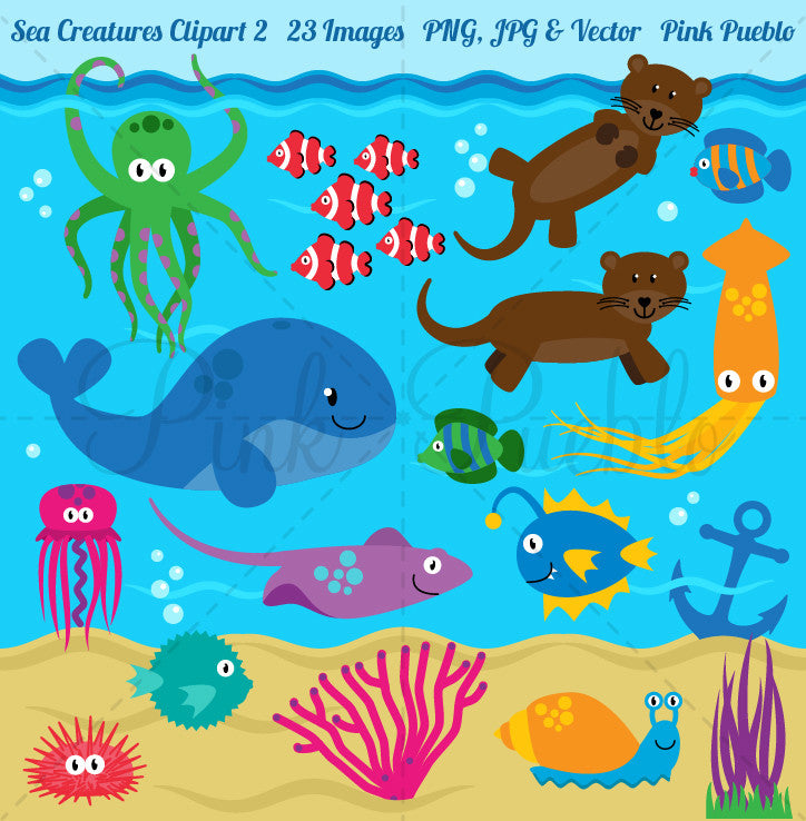 aquatic animals clipart images