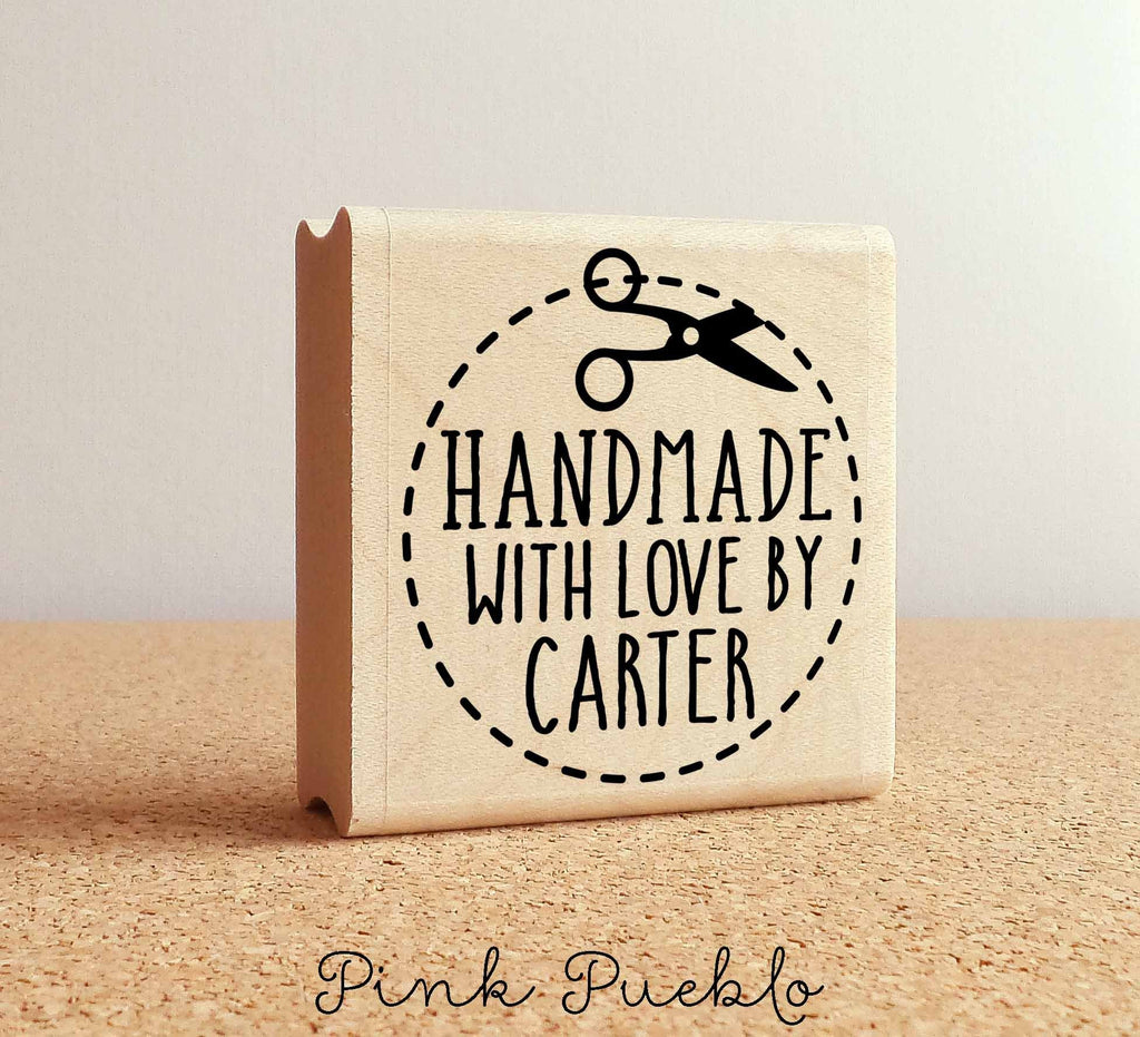 Personalized Handmade with Love Rubber Stamp – PinkPueblo