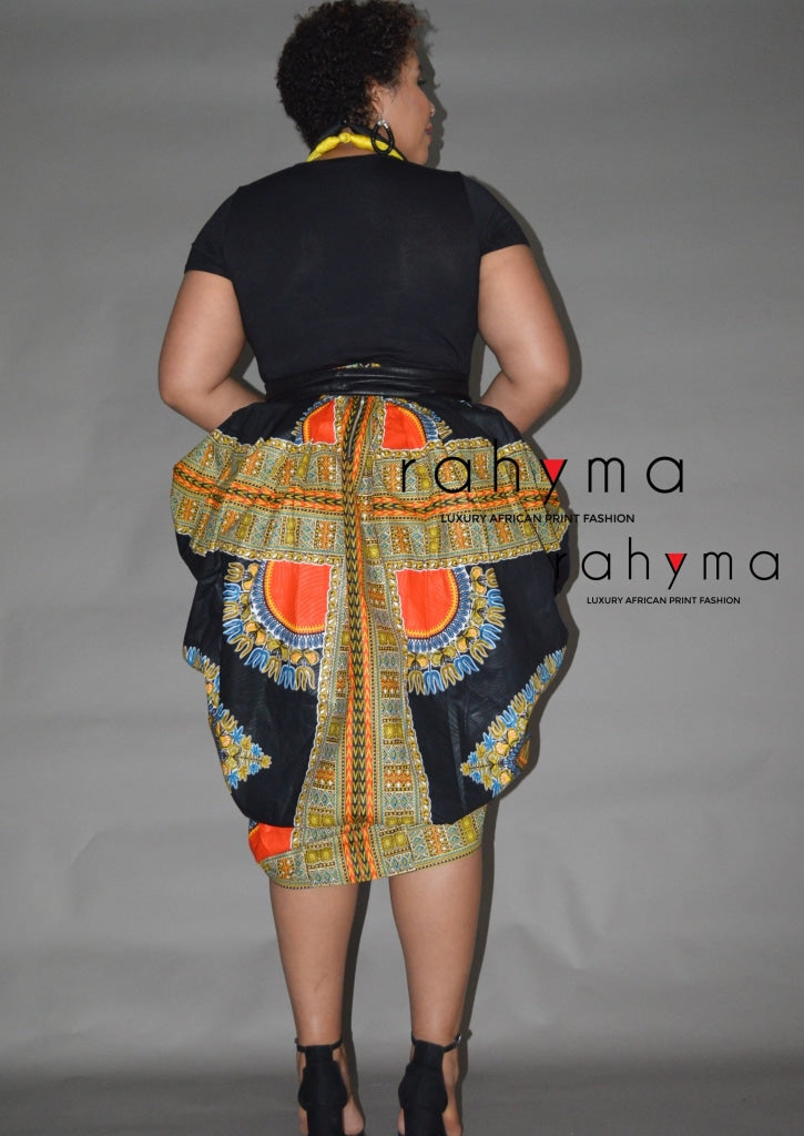 Dashiki pleated harem Skirt | Rahyma