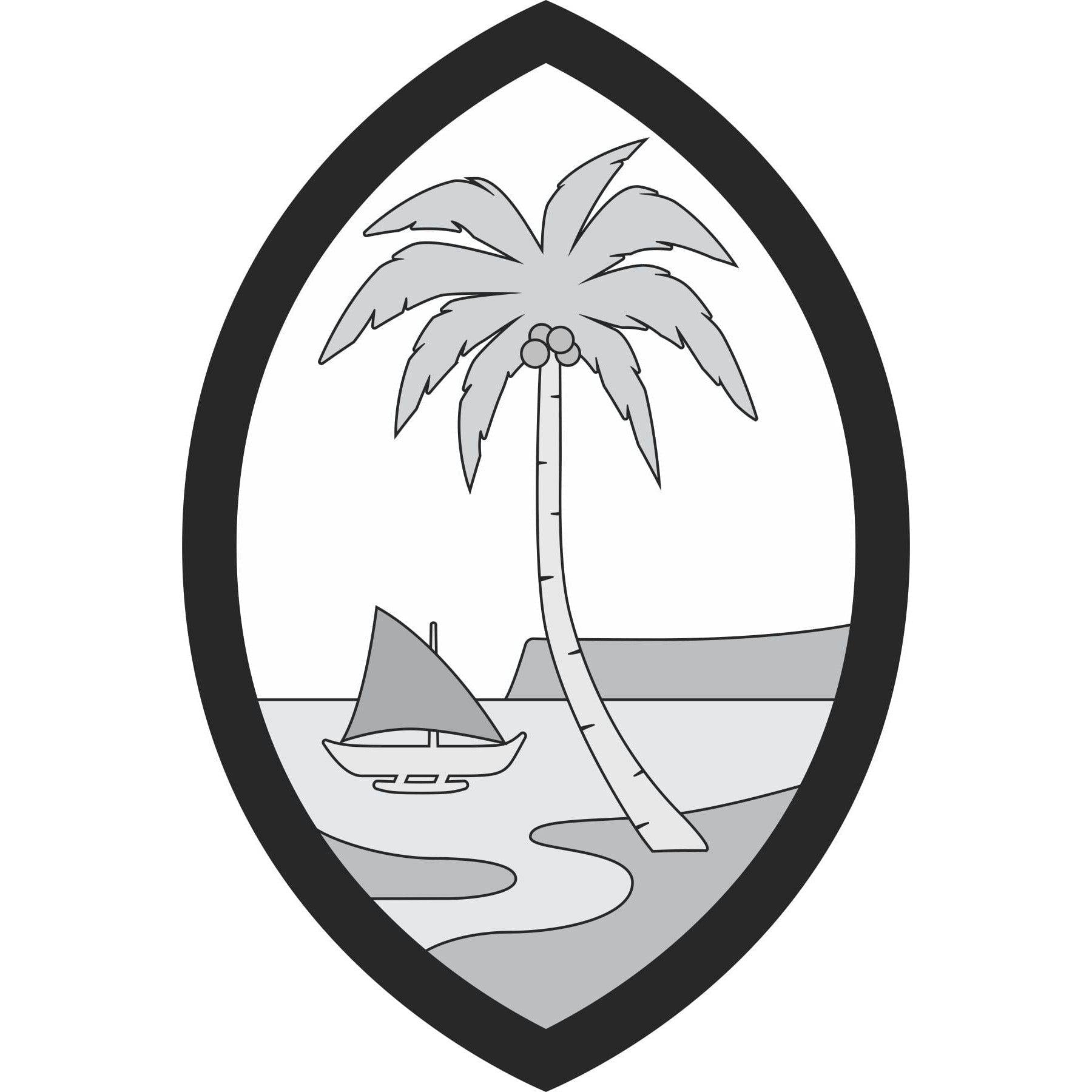 Laser Engraved Blank Guam Seal Flask