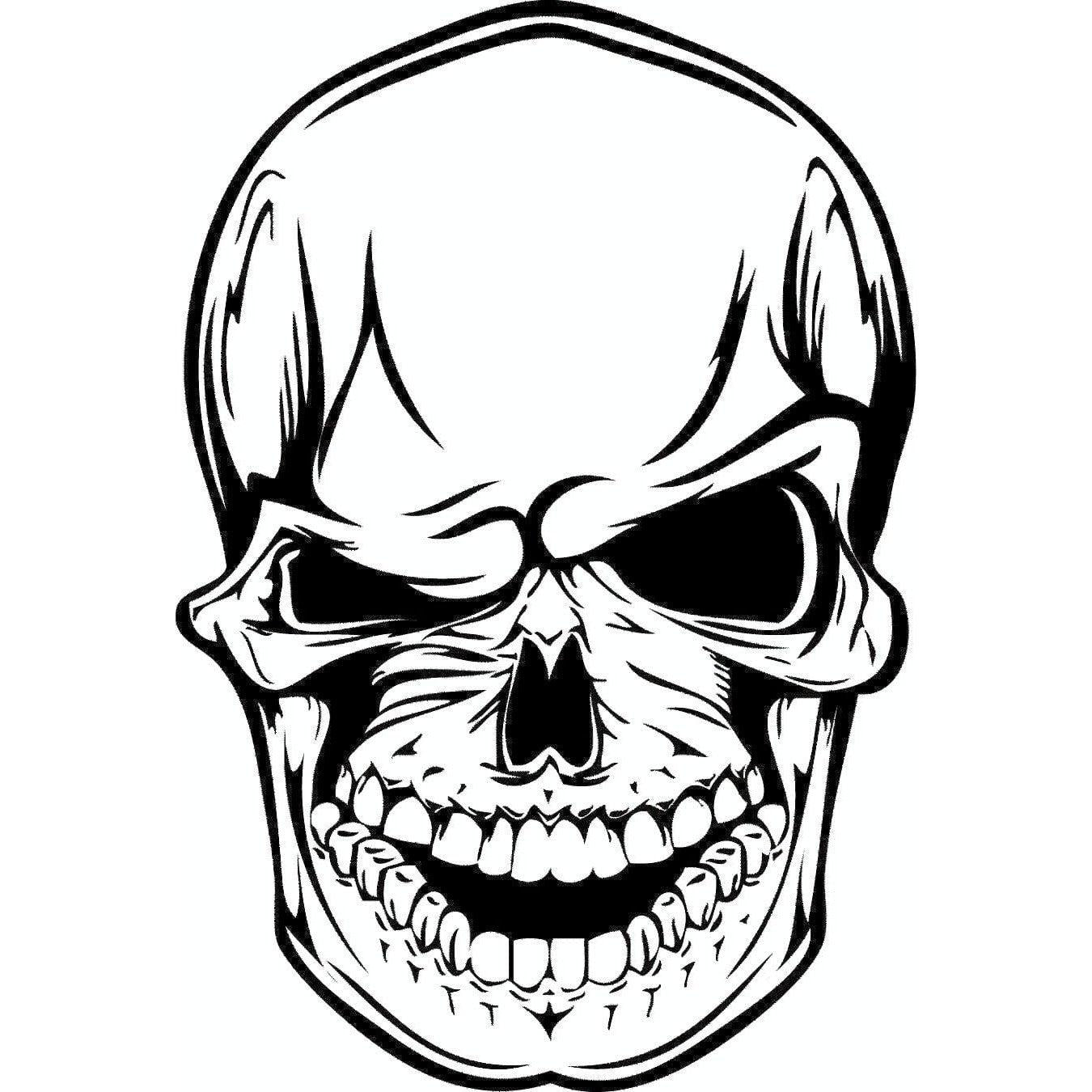 Laser Engraved Skull Flask