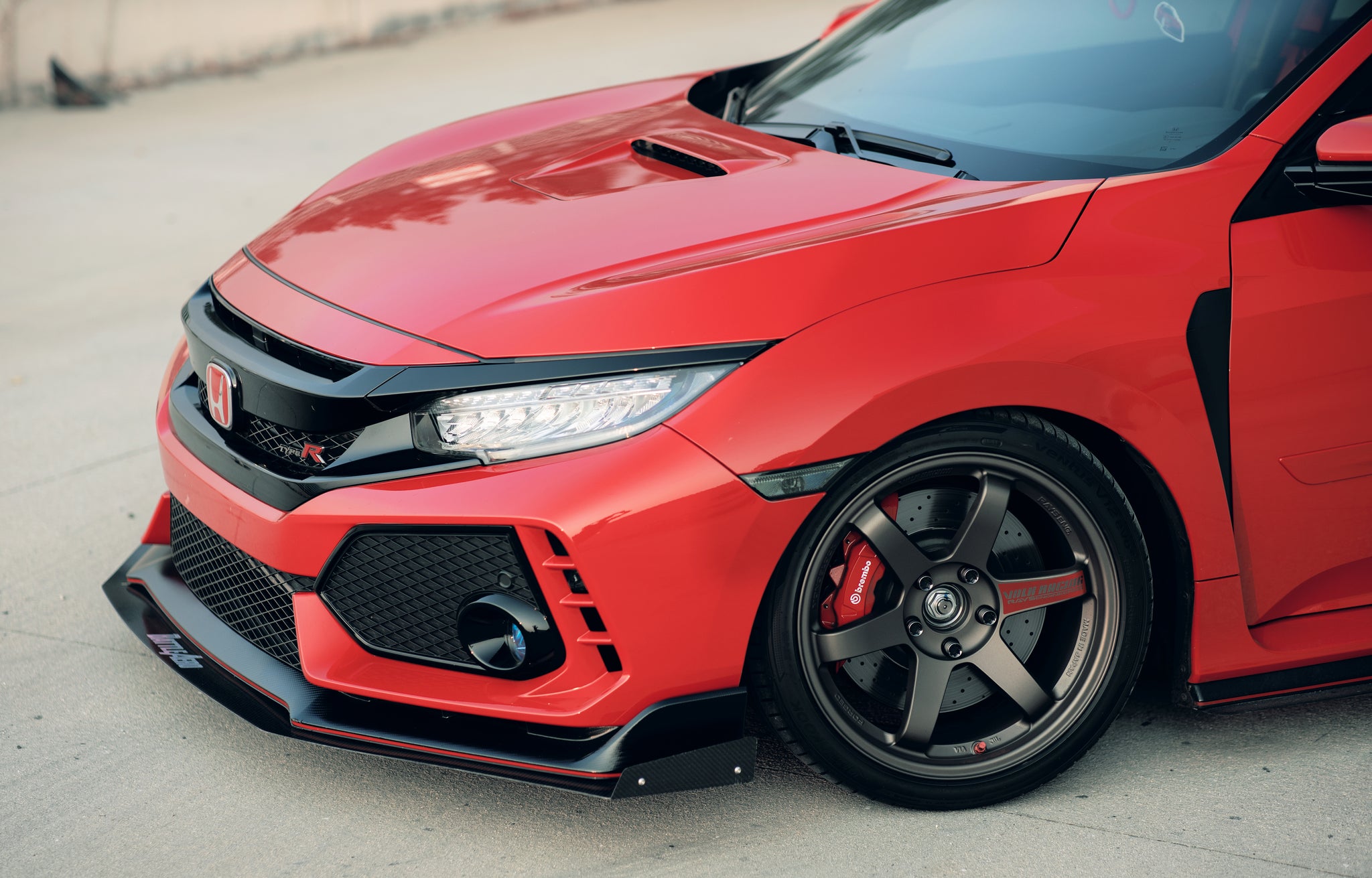 front bumper splitter for honda civic type r fk8 battleaero usd