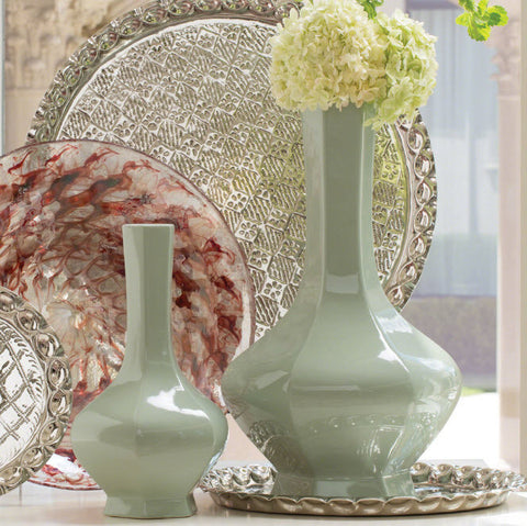 Baluster Old World Celadon Vase - Innovations Designer Home Decor