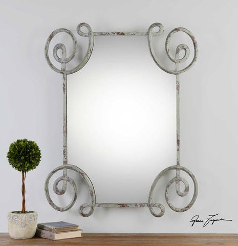 Rennes Distressed Iron Mirror - Innovations Designer Home Decor
