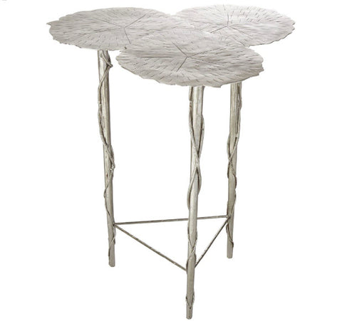 Trois Lily Pad Antique Nickel Accent Table - Innovations Designer Home Decor