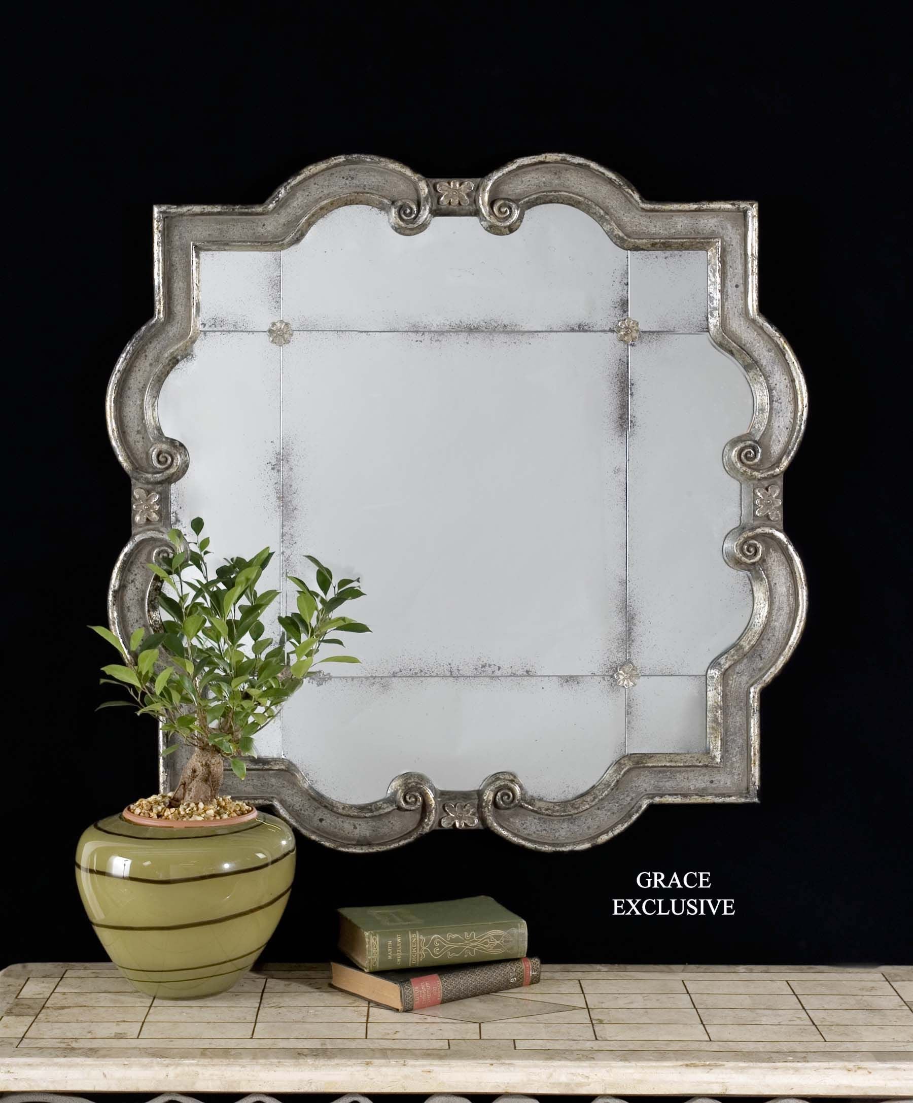 Prisca Antiqued Silver Mirror, Small Innovations