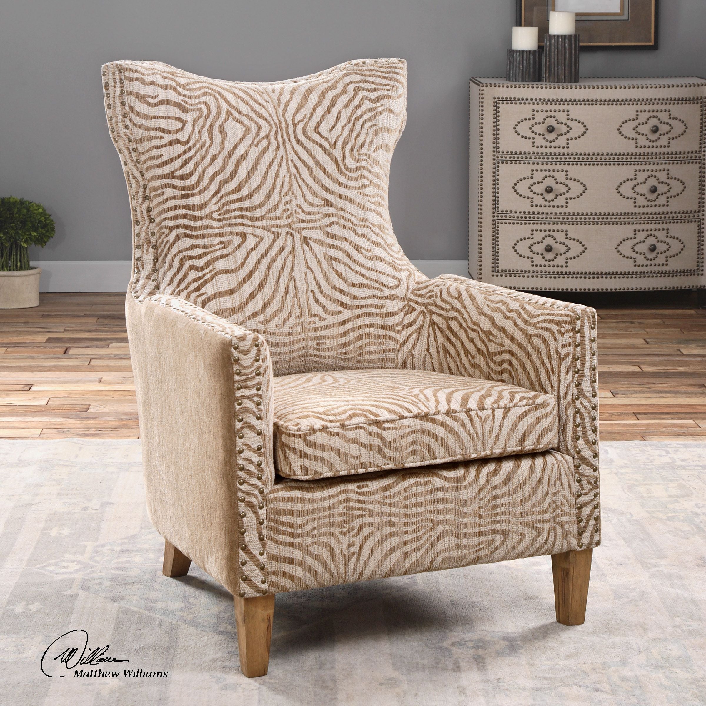 Animal Print Accent Chair