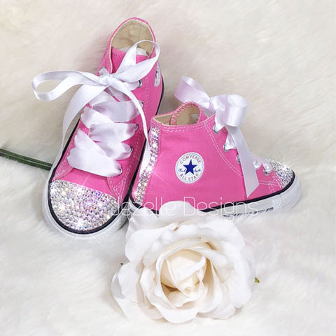 Namaak Productie voetstuk Bling Baby Converse Shoes (High Top) - Jezelle.com