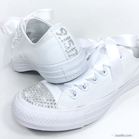 Bling Bridal Converse with Ultra Premium Crystals - Jezelle.com