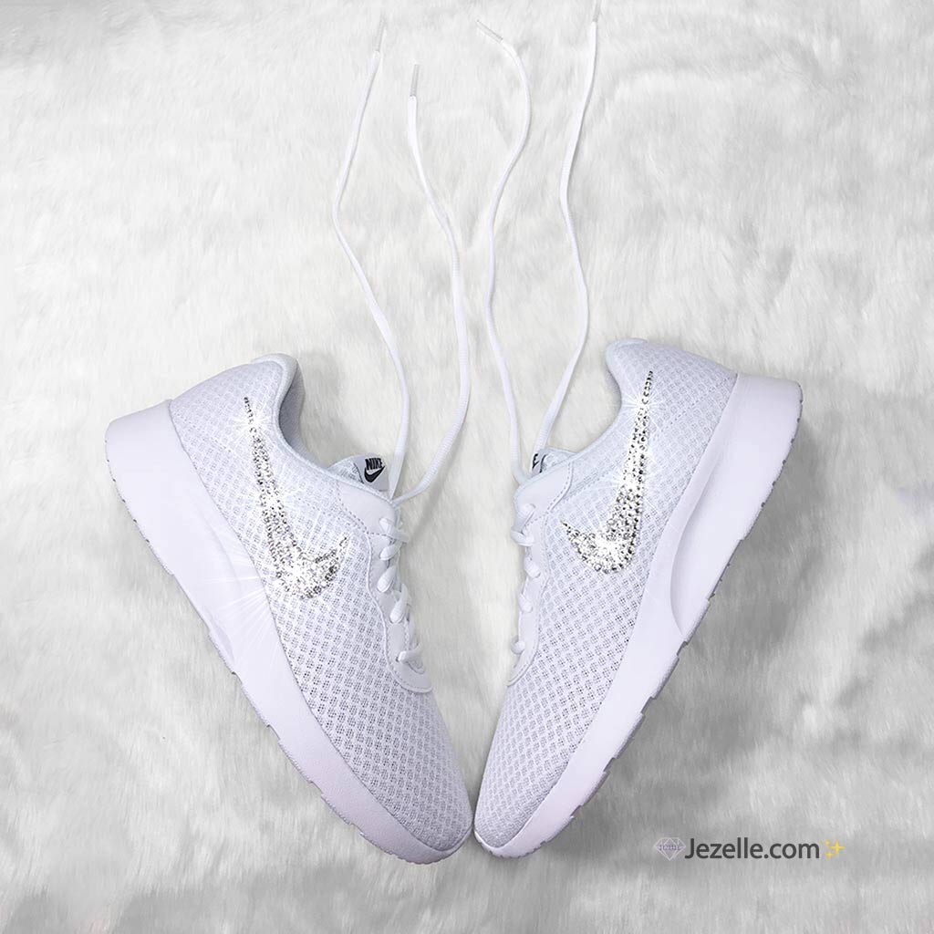 white sparkly nike shoes