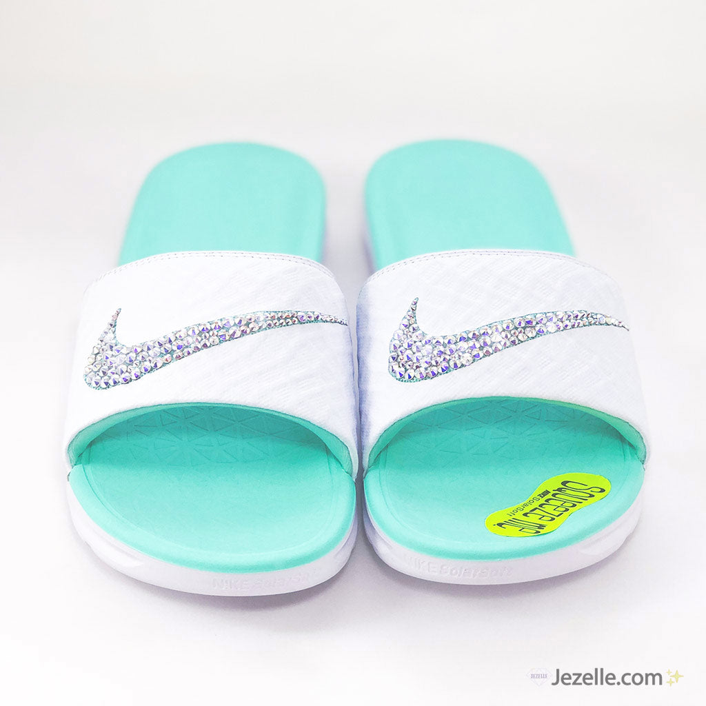 nike benassi teal