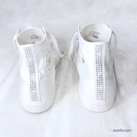 Bling Converse Ivory High Tops with 