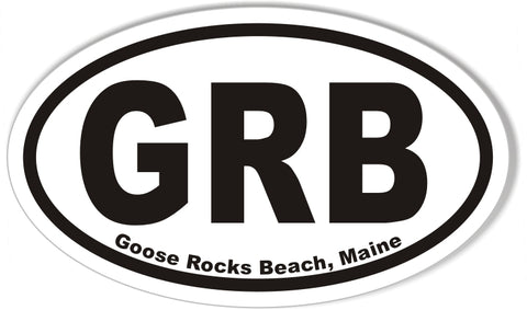 Grb Goose Rocks Beach Maine Oval Bumper Stickers Stickercafe Com