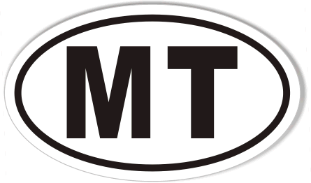 MT Montana Oval Sticker – StickerCafe.com